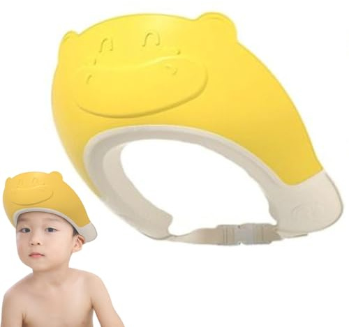 Gorro de Ducha Bebé, Ajustable para Gorro de Ducha para Bebés Gorro de Baño para Bebés, Protege Los ojos y las orejas para Niños,Visera Baño Bebé, de 6 Meses a 9 Años