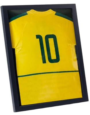 NBEADS Cornice Per Esposizione Magliette In Legno Nero Da 43.5x33.5cm Con Finestra In Acrilico Trasparente, Cornice Per Maglie Sportive Da Calcio E Basket Decorazione Da Parete