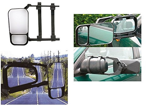 Retroviseur double - Remorque Caravane - Réglable - Vert ou horiz. Luxe