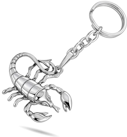 STERLL Herren Schlüssel-Anhänger Sternzeichen echt Silber 925 oxidiert Öko-Verpackung Partner Geschenke
