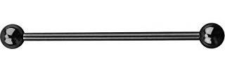 Piercing industrial de titanio G23 con barra, 38 mm, Acero inoxidable