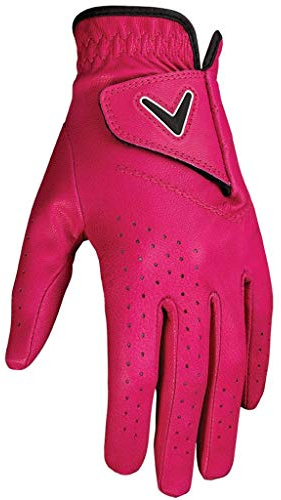 Callaway Golf Opti Color Glove (Worn on Left Hand, Ladies, Large, Pink)