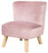 roba Kindersessel Lil Sofa - Bequemer Sessel für Mädchen & Jungen - Stabile Holzfüße - für Baby & Kinderzimmer - Stoff aus Samt - Rosa