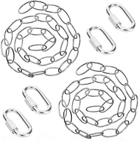 Sonku 2-Pcs hängende Kettenverlängerung, 39 Zoll Lange Edelstahlkette Heavy Duty mit 4-Pcs-Verbindungsschlössern für hängende Vogelfutter Pflanzgefäße Laternen und Ornamente