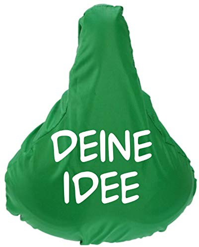 Shirtinstyle Premium Schonbezug Sattelbezug Sattelschutz mit deinem Wunschtext veredelt, Fahrrad, Schutz, Bezug, Hülle, Farbe Grün
