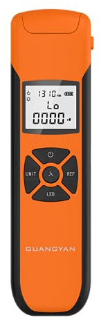 High-Precision Optical Power Meter, Mini Rechargeable Optical Fiber Tester, high-Definition Screen, Light Decay Detector -70~+10 dBm Fiber Light Meter for Testing 7 Calibrated Wavelengths