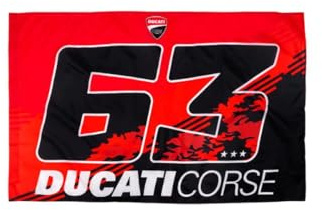 Drapeau Bagnaia 63 Ducati Corse Moto GP