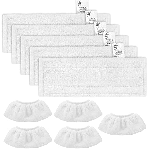 KEEPOW 10 Mikrofaser-Tuchset für Kärcher Dampfreiniger Zubehör EasyFix SC 1,SC 2, SC 3, SC 4, SC 5, Waschbar Tücher (5 Bodendüse + 5 Handdüse)