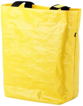 Hapo-G - Sacoche Arrière Vélo Jaune - Fixation Porte-Bagages - Polypropylène Recyclé - 17L - Anse de Portage - Compatible E-Bike - Crochets 8, 11, 15 mm - Dimensions 29x40x18 cm - Charge Max 5 kg