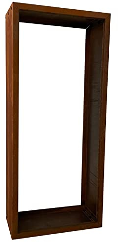 ESTEXO Kaminholzregal Brennholzregal Edelrost Feuerholzregal Rost Cortenstahl Holzregal Ablage Kaminholzständer Stapelregal (115x50x25 cm)