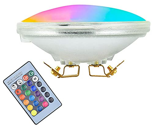 PAR36 LED Landscape Bulb 9W RGB LED Flood Light Bulb G53 Base Tractor Light PAR36 Color Changing Bulb with Remoter for Landscape Lighting Under Pool Lights Off-Road Vehicles AC/DC 12V Pack of 1