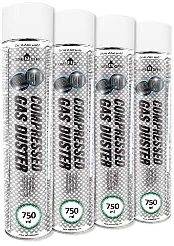 AABCOOLING 4 x 750 ml spray ad aria compressa K1 Air Duster, soffiatore di polvere, materiale da ufficio, attrezzature per la pulizia, spray per la pulizia, bomboletta spray ad aria compressa