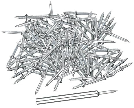 JISADER Clou sans couture de fil de plinthe à Double tête, vis de clous de finition de plinthe invisibles, 100PCS