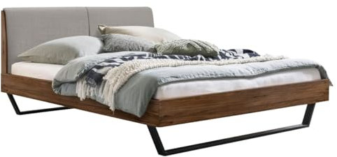 Hasena Designbett Pietro 25 Nussbaum 2023 Polsterkopfteil Grey 180x200