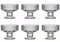 binsakao Lot de 6 petits bols à glace en verre transparent sur pied pour pudding aux fruits, bagatelle, parfait sundae, noix, cocktail, fête (178,6 g, côtelé)