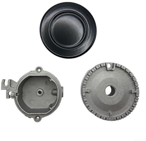 EasyByMall 1 juego de 3 quemadores de cocina con tapa de estufa de gas (cóncavo 100), G0X29SO8XN7SJ8G2Z3P396K8