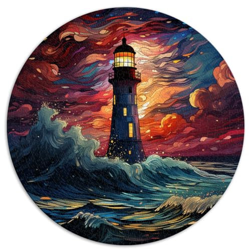 Puzzle Einsamer Leuchtturm, 1000 Teile, Puzzle für Erwachsene, 26,5 x 26,5 Zoll, für Puzzles, Wanddekoration, einzigartige Geburtstags