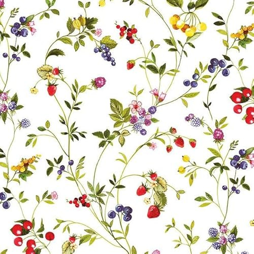 Hule de hule, 1,4 m de diámetro, liso, varios diseños, PVC, jardín, cocina, longitud a elegir (sueño de bayas, 140 cm x 100 cm)