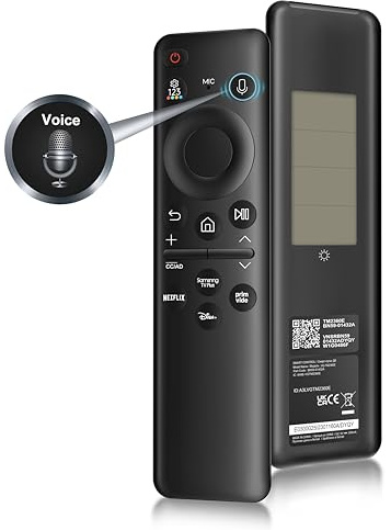 New BN59-01432A Solar Voice Remote Replacement for Samsung TV Remote with Rechargeable Solar Cell, Compatible with Samsung 2023-2026 Neo QLED, 8K, The Frame and Crystal UHD Series, 4 Shortcut Buttons