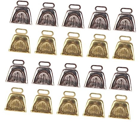 KICHOUSE 20stücke Mini Weihnachtsglocken Für Weihnachtsdekoration Vintage Stil Für Bastelprojekte Und Festliche Anlässe Gold Und Silber