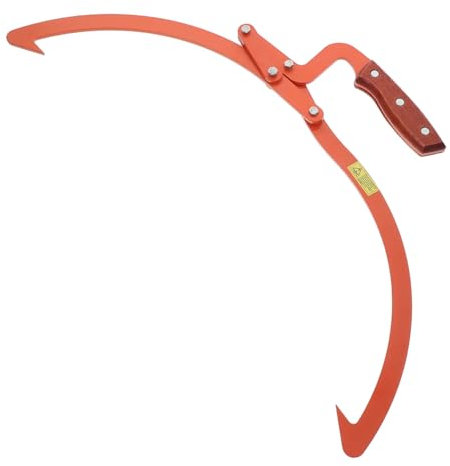 jojofuny Timber Lifting Claw with Anti-Slip Hook Sturdy Alloy Iron Log Dragging Tongs for Efficient Firewood Carrying and Moving