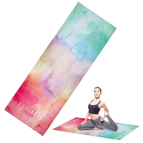PLUSHCEWT Hot Yoga Towel (185cm*95cm),Yoga Mat,Quick Dry Blanket,Towels Mat,Super Soft Sweat Absorbent Microfiber Cloth Towel for Hot Yoga Pilates Gym (Watermelon Red)