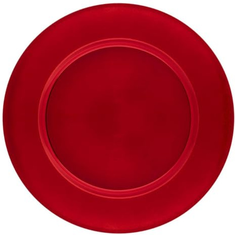 Atmosphera - Assiette de présentation Lisse Rouge