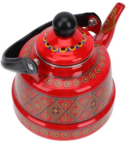 DECHOUS Enamel Kettle Retro Style Water Heating Pot for Gas Hob Kitchen Heating Teakettle for One Cup Teapot Brewing