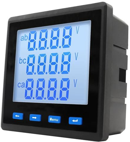 Misuratore di corrente alternata digitale LCD multifunzione da pannello Amperometro Voltmetro Misuratore di potenza trifase 400 V RS485 5A con CT(Meter With 30A CT)