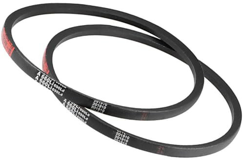 TA-VIGOR 2Pcs A660 V-Belt 660mm Inner Girth 13mm Width 8mm Thickness Rubber Drive Belt, Power Transmission V-Belt Replacement for Lawn Mowers, Drill Press, Tractors, Bandsaws