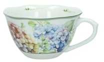 BRANDANI 51214 Tazza Colazione Flora Porcellana, 14x8h cm