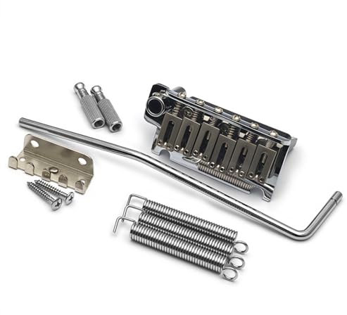 Uqezagpa 6 Saiten E-Bass Gitarre Feste Brücke Doppelk Metall Gitarre Hardtail Brücke Geeignet