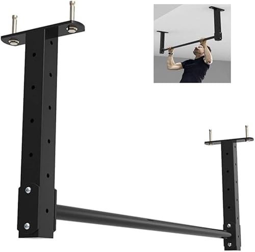 ININOSNP Fitnessgeräte Klimmzugstangen Decke Haushalt Höhe Einstellbar Arm Kraft Übung(Black)