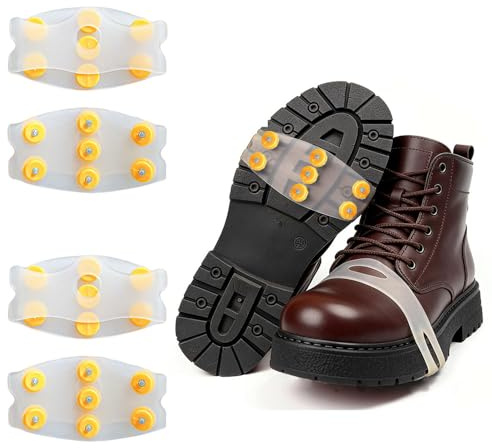 XFSRG 2 Paar Anti Rutsch Schuhspikes Spikes für Schuhe Winter Universal Steigeisen Schuhspikes Schnee und EIS Anti Rutsch Schuhkrallen mit 7 Zähne für Schuhe Stiefel