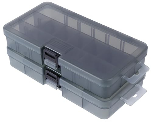 Hemobllo 2 Stück Angelboxen aus Robustem Pp Kunststoff mit Verstellbaren Trennwänden Transparente Köderaufbewahrungsboxen für Angelzubehör Praktische Aufbewahrung für Angelköder