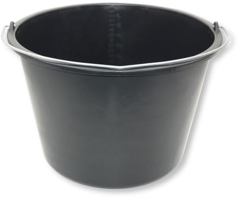 Baueimer DEWEPRO® - Mörteleimer - Putzeimer - extra stabil mit Henkel und Skalierung - 20l, 20 Liter