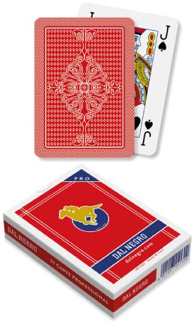 dal Negro Carte da Gioco Poker San SIRO Rosso, Colore Rossa, 048008.03