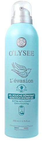 O'LYSEE - Gel Douche - Extra Moussant - l’Aloé Vera BIO et Glycérine végétale - L'évasion - 200 ml