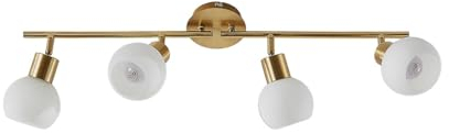 Ceiling Light 'Elaina' dimmable in Gold Made of Metal for e.g. Living Room & Dining Room (4 Light Sources, E14) from Lindby | floodlight, Spotlight