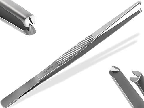 Premium Futterpinzette Aquarium Terrarium Pinzette mit V 1:2 Zahnung aus gehärtetem rostfreiem Spezialstahl Große AUSWAHL 10,5-60 cm (25 cm)