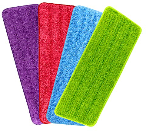 TUPARKA 4 Pack Spray Mop Pads Microfiber Mops Refill Pad Reveal Mop Head Replacement Pad for Cleaning 42x14cm