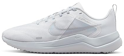 Nike Damen Downshifter 12 Sneaker, White Metallic Silver Pure Platinum, 39 EU