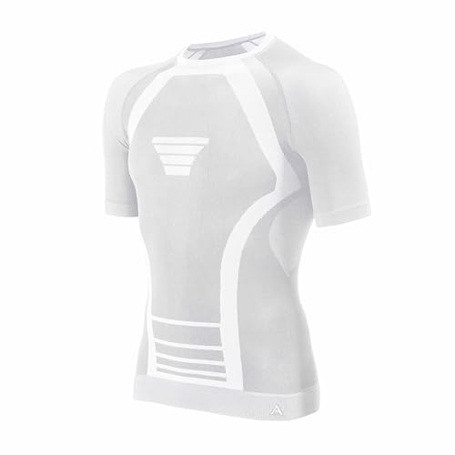 Risalti Maglia Termica Uomo e Donna Extreme Unisex - Intimo Termico Manica Corta Traspirante, Abbigliamento Termico Tecnico Invernale Senza Cuciture - Made in Italy