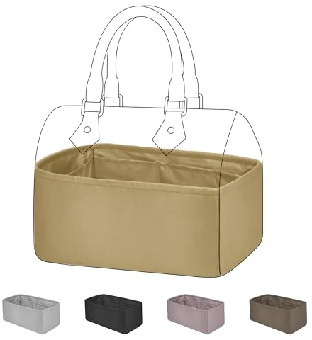DGAZ Lyxiga satinhandväskor arrangör för LV Speedy 40, trench