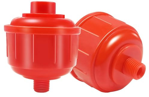 zDwfDc 2PCS Mini Red Disposable Air Water Filters Paint Gun Filter Disposable for Standard 1/4 Inch Threads, Spray Guns and Air Tools