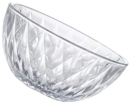 Garneck Verre Cristal Transparent Bol à Fruits Plat de Service pour Maison et Restaurant Récipient Alimentaire Original