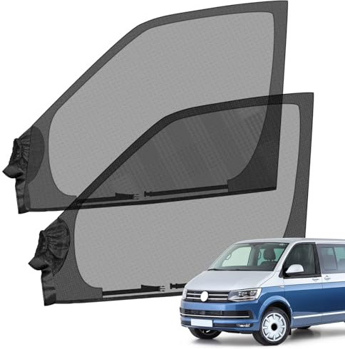 Front Door Bug Screens Compatible with VW T4 T5 T6 T6.1 T7 California 1990-2025, Car Side Window SunShade Blocking, Mosquito Net for Outdoor Camping
