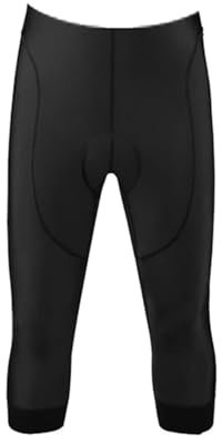 NihaoWXM Rennrad Hose Schwarze Herren-Radhose mit Trägern, Sommer, 19D-Gelpolster, Fahrradhose, 3/4-Hose, Shorts for den Außenbereich, große MTB-Fahrradhose, schnelltrocknend(Black Shorts,XXXL)