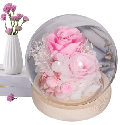 Iouyjiu Fiori conservati in Vetro Decorazione Romantica da Tavolo per la