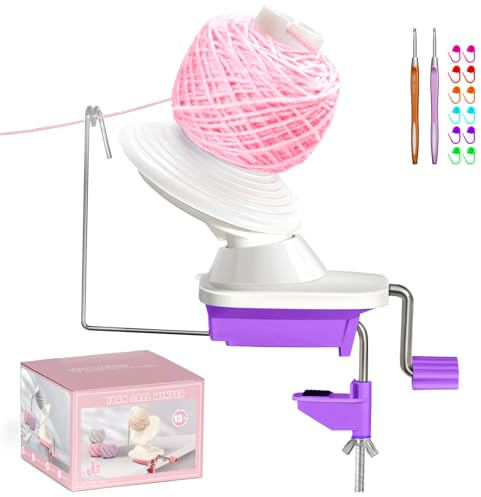 Avvolgitore per filati all'uncinetto, avvolgitore per gomitoli di filato antiscivolo, per realizzare in modo efficiente torte di filati, avvolgitore per torte con basso rumore, per palline di fibre e